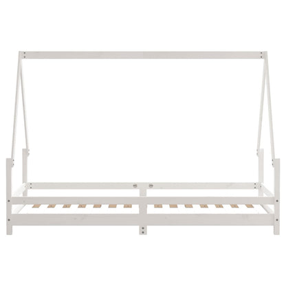 Children's bed white 80x200 cm solid pine wood