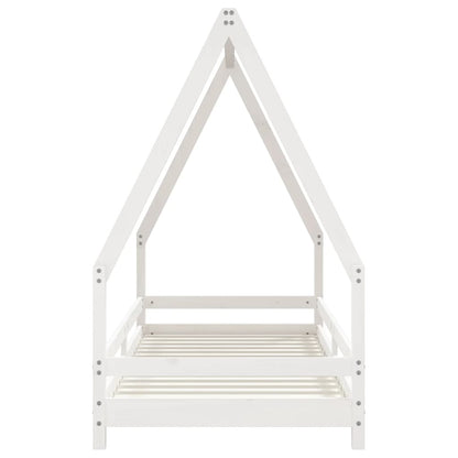 Children's bed white 90x200 cm solid pine wood