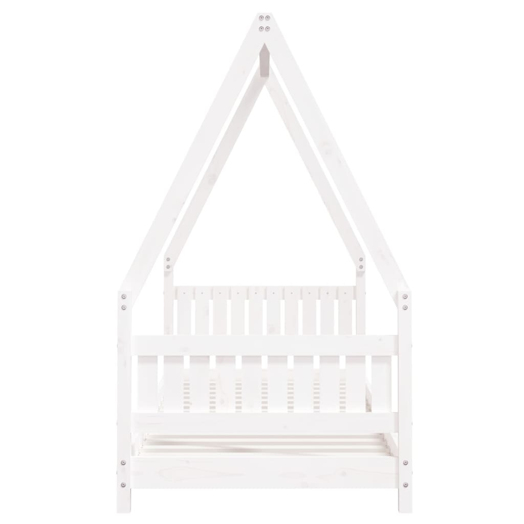Children's bed white 80x200 cm solid pine wood