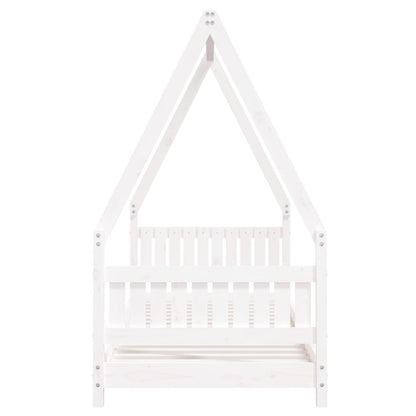 Children's bed white 80x200 cm solid pine wood