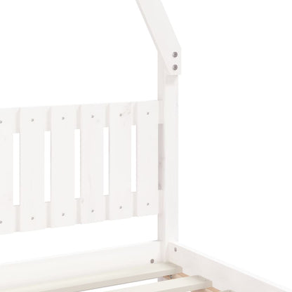 Children's bed white 80x200 cm solid pine wood