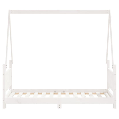 Children's bed white 80x160 cm solid pine wood