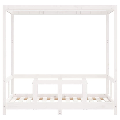 Children's bed white 70x140 cm solid pine wood