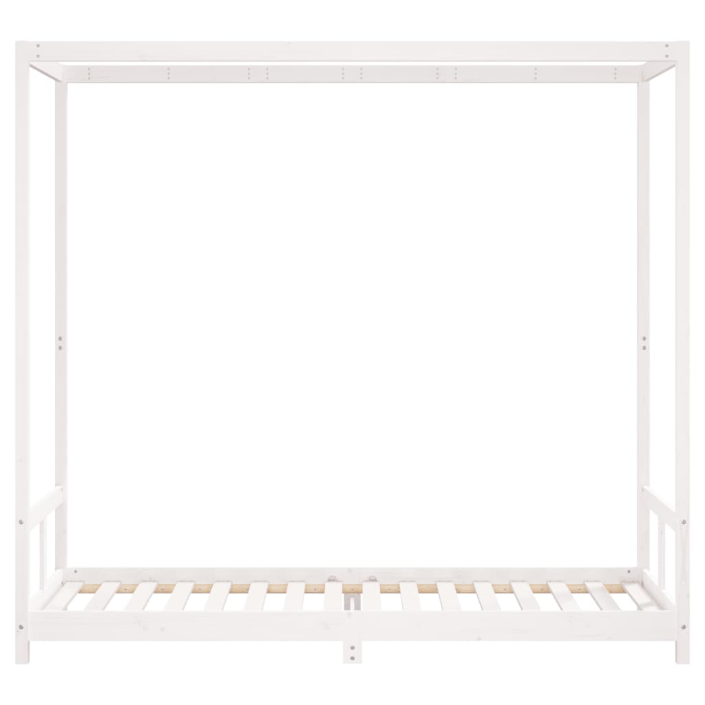 Children's bed white 80x200 cm solid pine wood