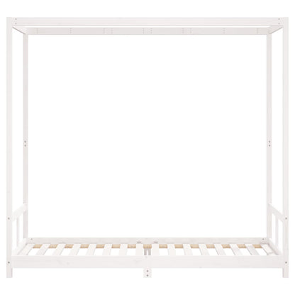 Children's bed white 80x200 cm solid pine wood
