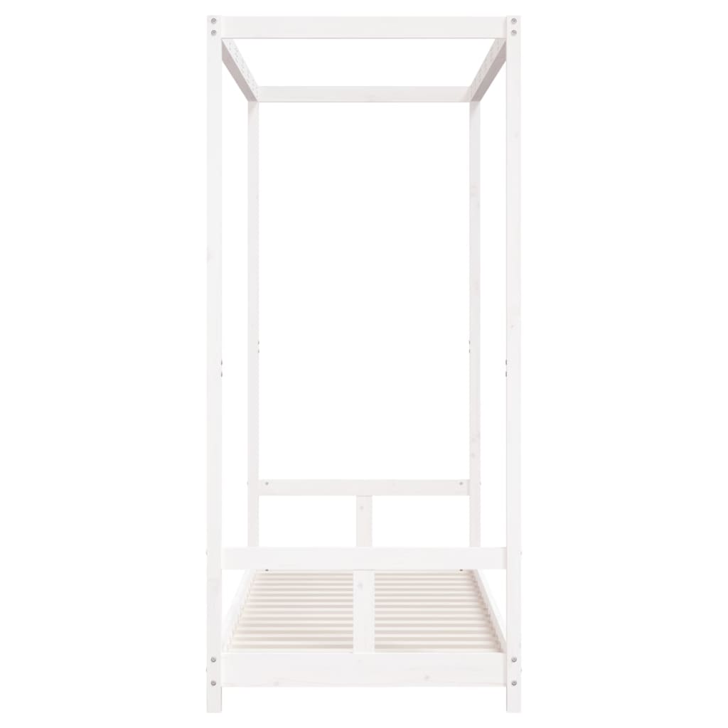 Children's bed white 80x200 cm solid pine wood