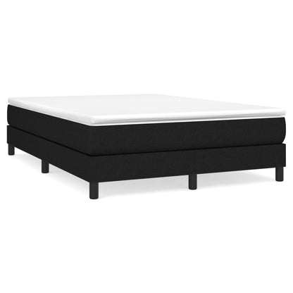 Box spring bed with mattress black 140x200 cm fabric
