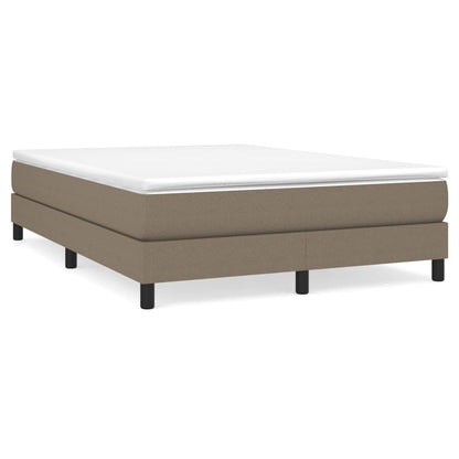 Box spring bed with mattress taupe 140x200 cm fabric