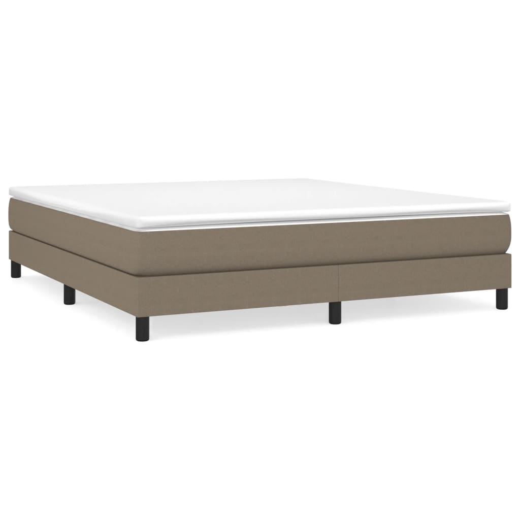 Box spring bed with mattress taupe 180x200 cm fabric