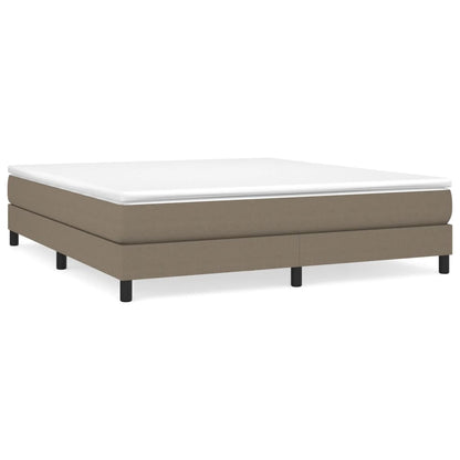 Box spring bed with mattress taupe 180x200 cm fabric