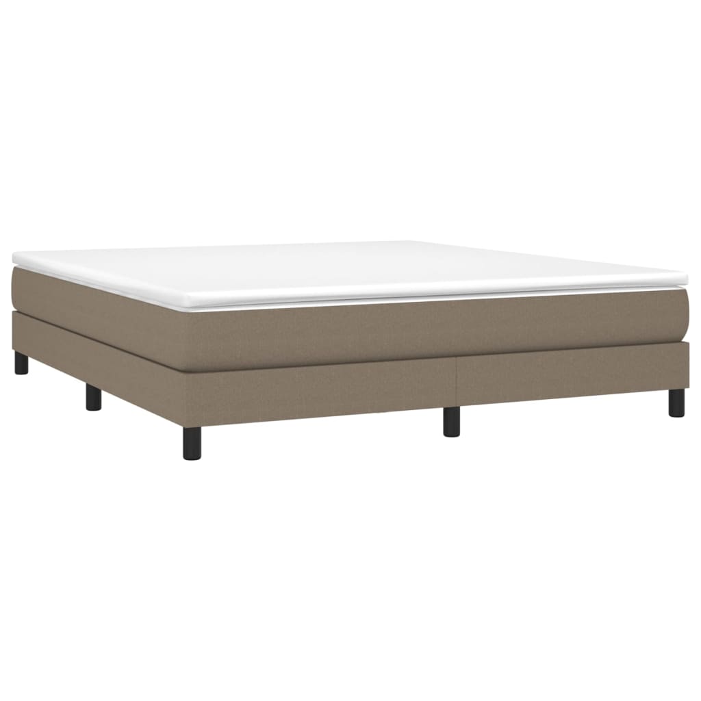Box spring bed with mattress taupe 180x200 cm fabric