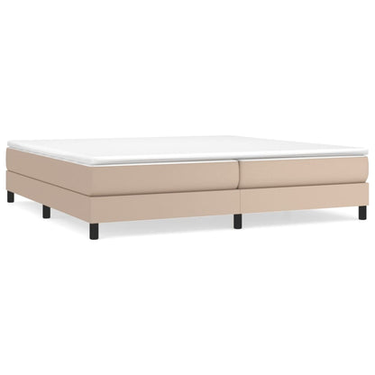 Box spring krevet madrac cappuccino smeđa 200x200cm umjetna koža