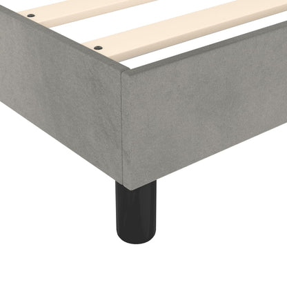 Box spring bed with mattress light grey 140x200 cm velvet