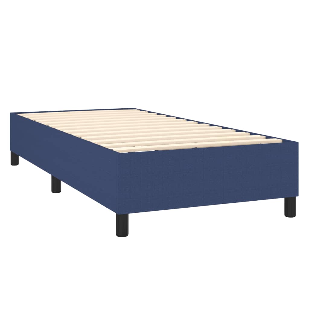 Box spring krevet s madracem plava tkanina 90x200 cm