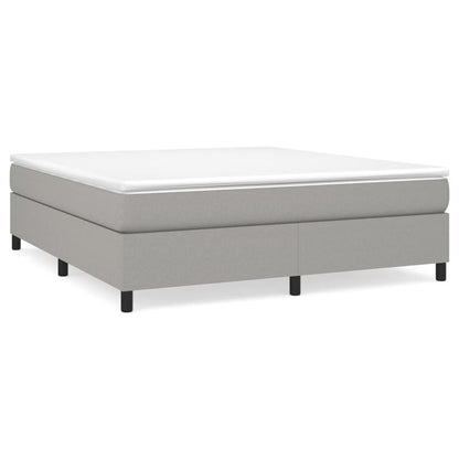 Box spring krevet s madracem svijetlo siva tkanina 180x200 cm