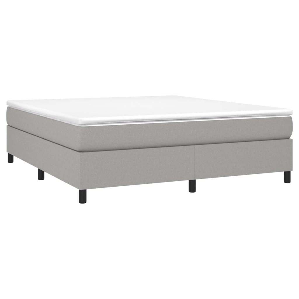 Box spring krevet s madracem svijetlo siva tkanina 180x200 cm