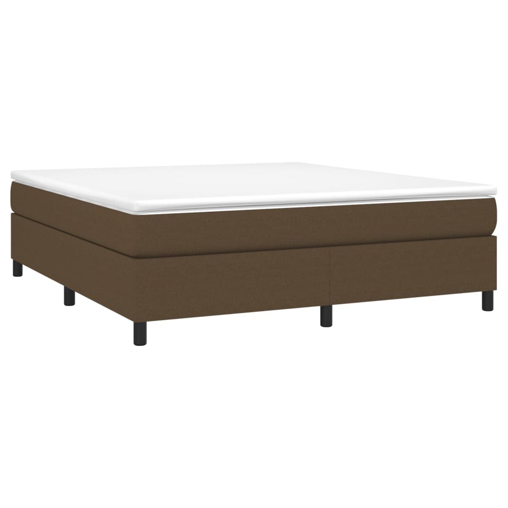 Box spring krevet s madracem tamno smeđa tkanina 180x200 cm