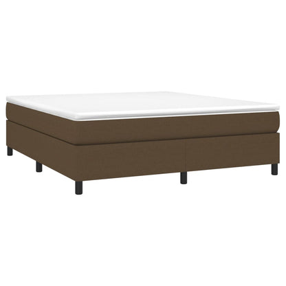 Box spring krevet s madracem tamno smeđa tkanina 180x200 cm