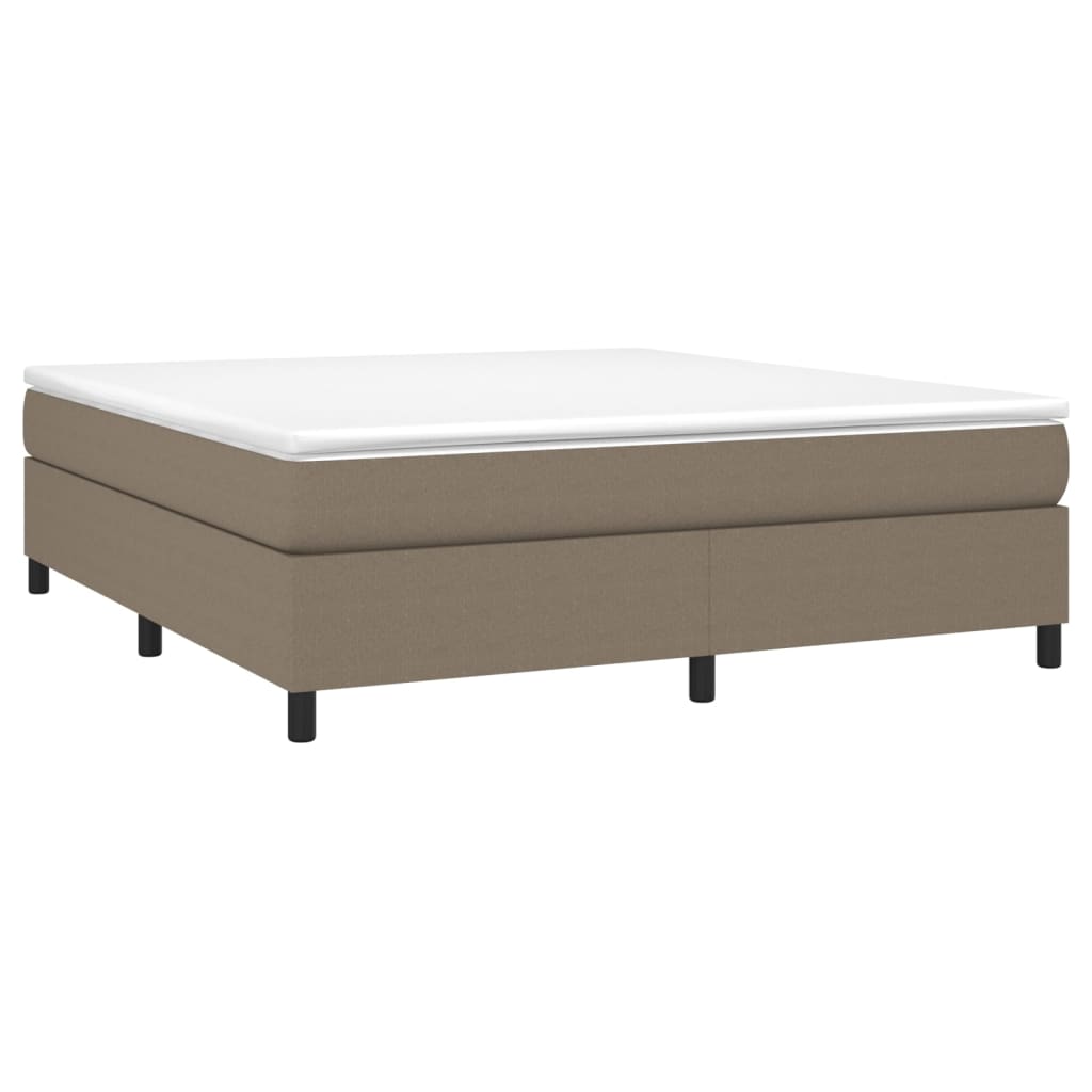 Box spring bed with mattress taupe 180x200 cm fabric