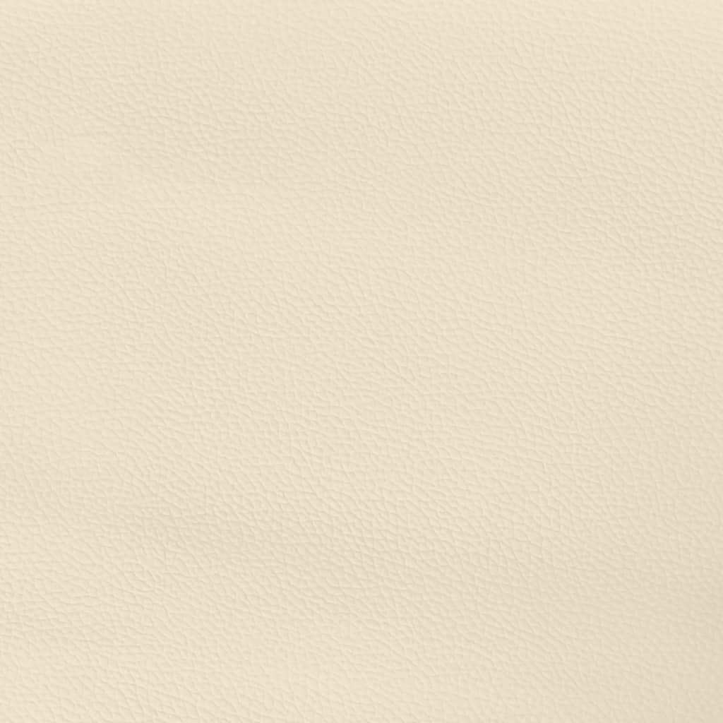 Boxspringbett mit Matratze Creme 140x200 cm Kunstleder