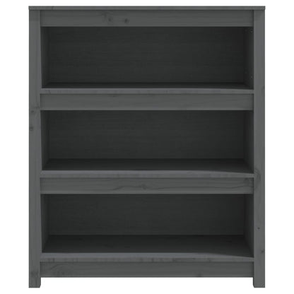 Bookcase grey 80x35x97 cm solid pine