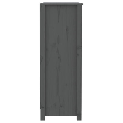 Bookcase grey 80x35x97 cm solid pine