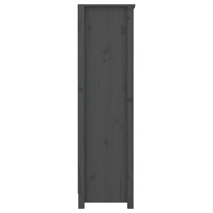 Bookcase grey 80x35x126 cm solid pine