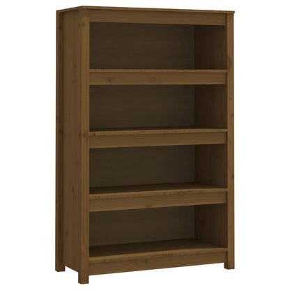 Bookcase honey brown 80x35x126 cm solid pine wood