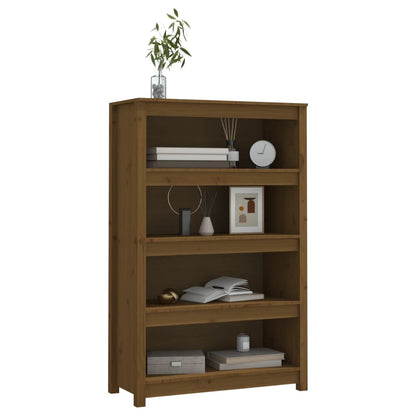 Bookcase honey brown 80x35x126 cm solid pine wood