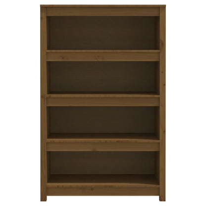 Bookcase honey brown 80x35x126 cm solid pine wood
