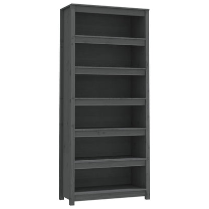 Bookcase Grey 80x35x183 cm Solid Pine