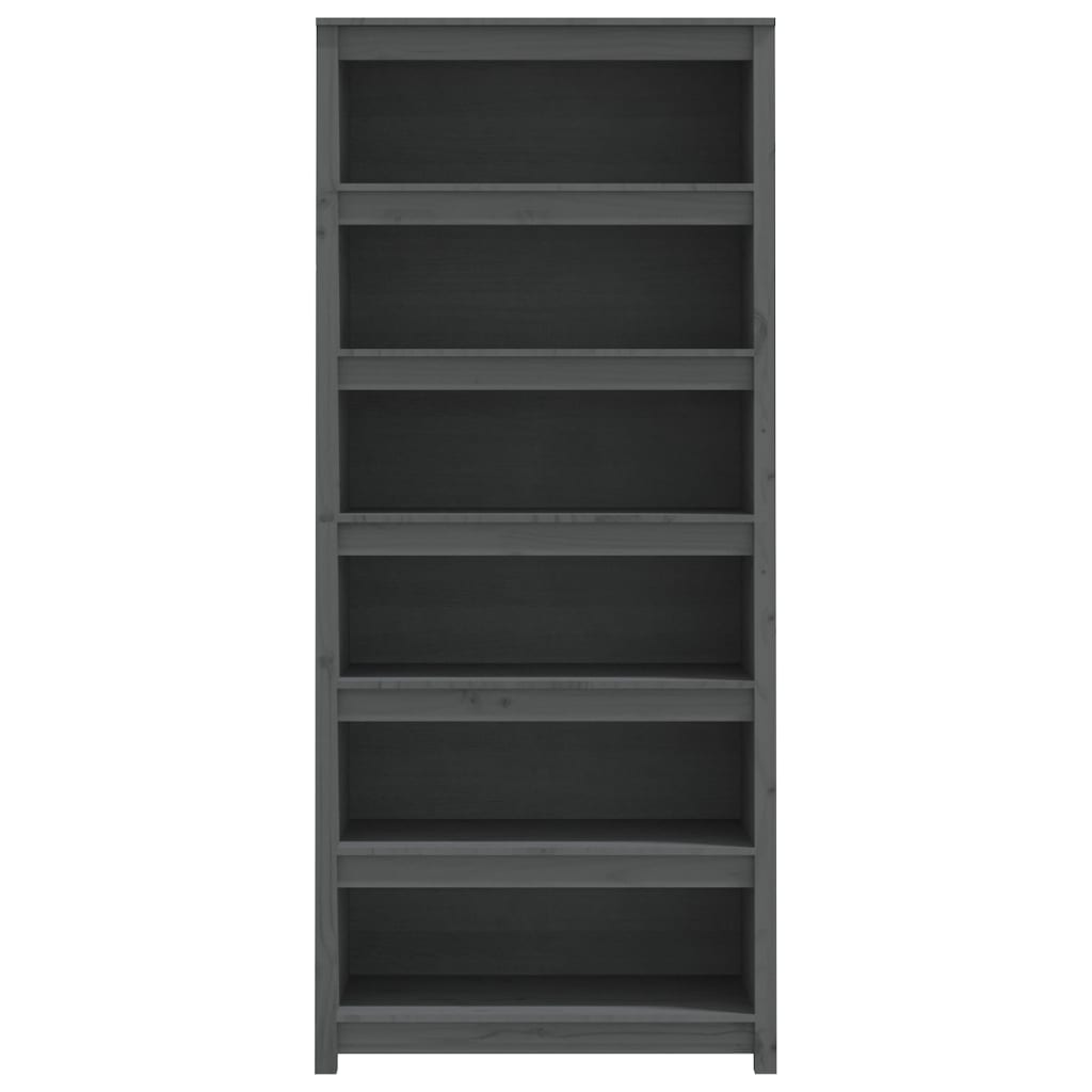 Bookcase Grey 80x35x183 cm Solid Pine