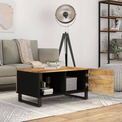 Couchtisch 80x50x40 cm Massivholz Mango & Holzwerkstoff