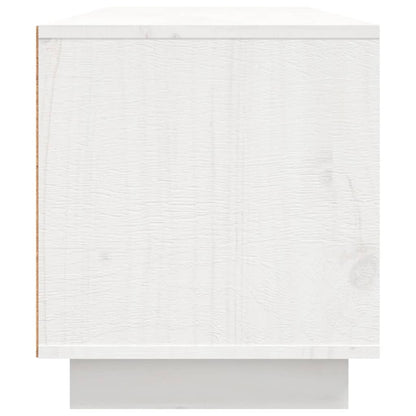 TV-Schrank Weiß 140x35x40 cm Massivholz Kiefer