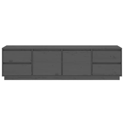 TV-Schrank Grau 176x37x47,5 cm Massivholz Kiefer