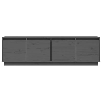 TV-Schrank Grau 156x37x45 cm Massivholz Kiefer