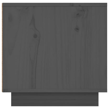 TV-Schrank Grau 140x40x40 cm Massivholz Kiefer