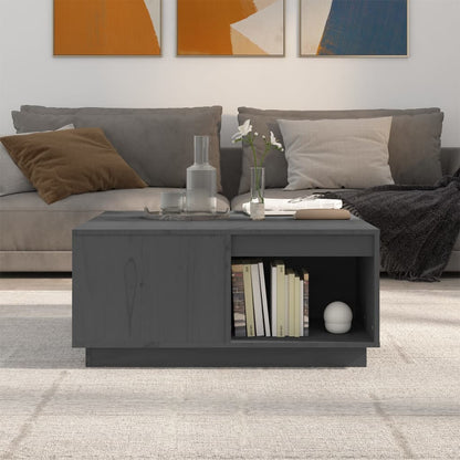 Coffee table grey 80x81x36,5 cm solid pine