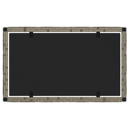 4-piece garden lounge set with cushions grey poly rattan