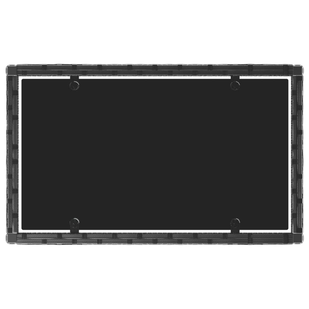 4-piece garden lounge set with cushions black poly rattan