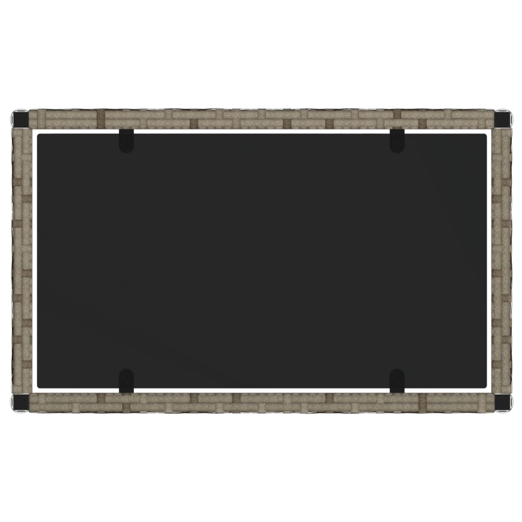 4-piece garden lounge set with cushions grey poly rattan