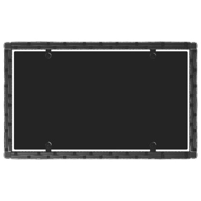 4-piece garden lounge set with cushions black poly rattan