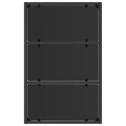 4-piece garden lounge set with cushions black poly rattan