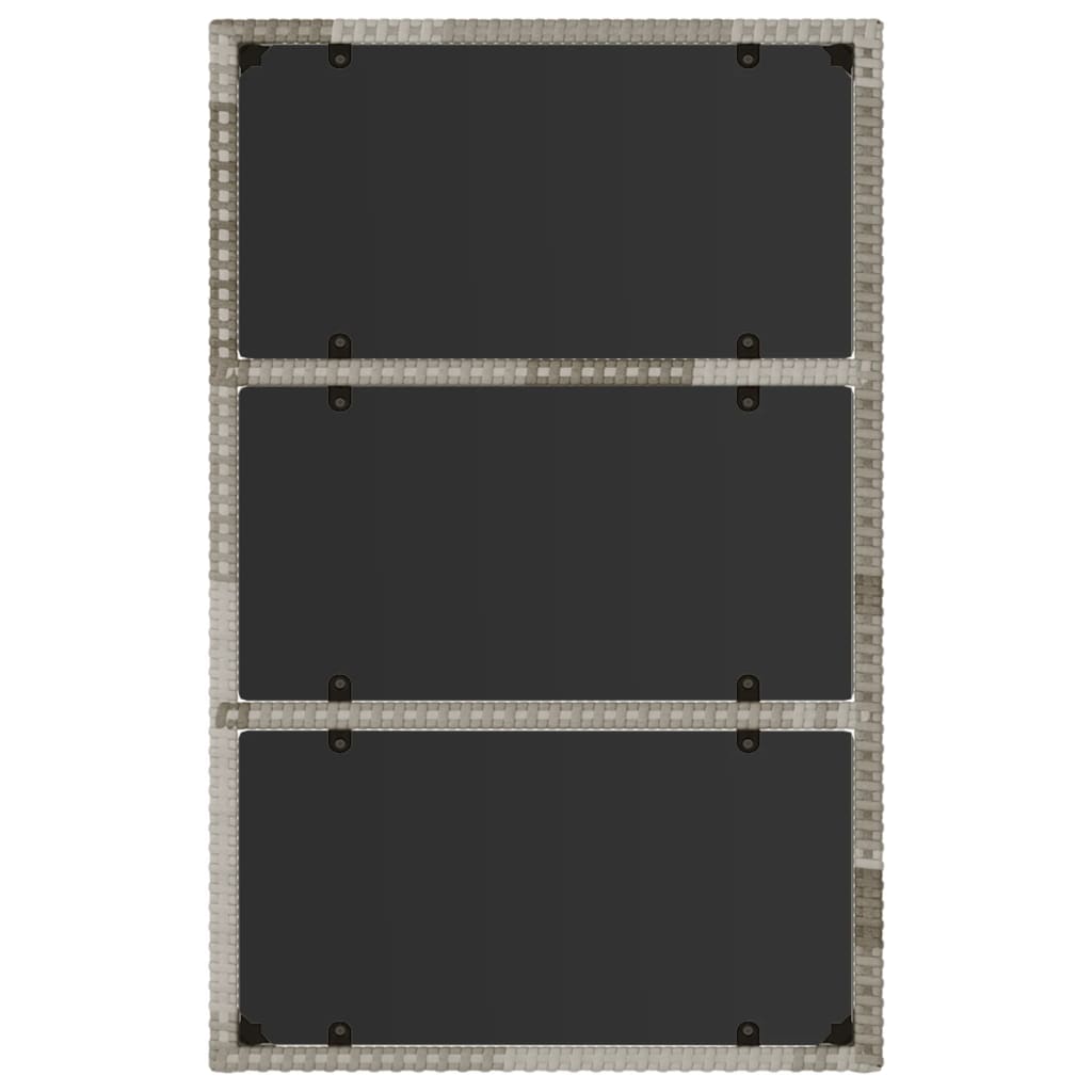 4-piece garden lounge set with cushions grey poly rattan