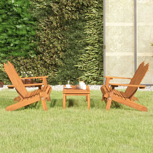 3-piece garden lounge set Adirondack solid acacia wood