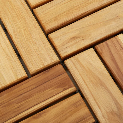 Terrace tiles 30 pcs. 30x30 cm solid teak wood