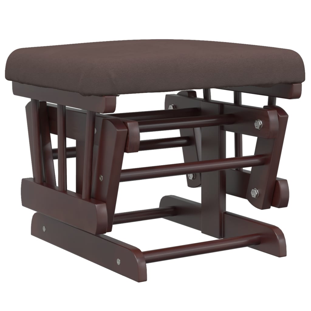 Stolica za ljuljanje sa stolicom klizna smeđa tkanina