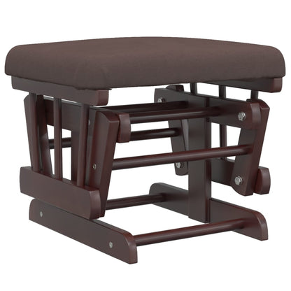 Stolica za ljuljanje sa stolicom klizna smeđa tkanina