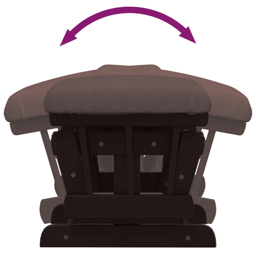 Stolica za ljuljanje sa stolicom klizna smeđa tkanina