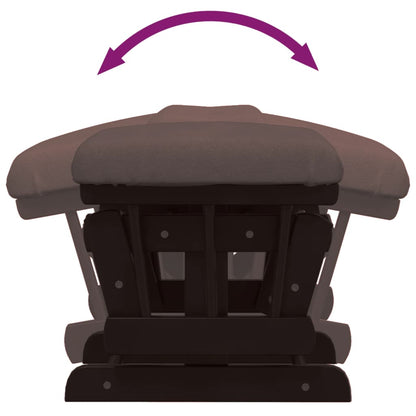 Stolica za ljuljanje sa stolicom klizna smeđa tkanina